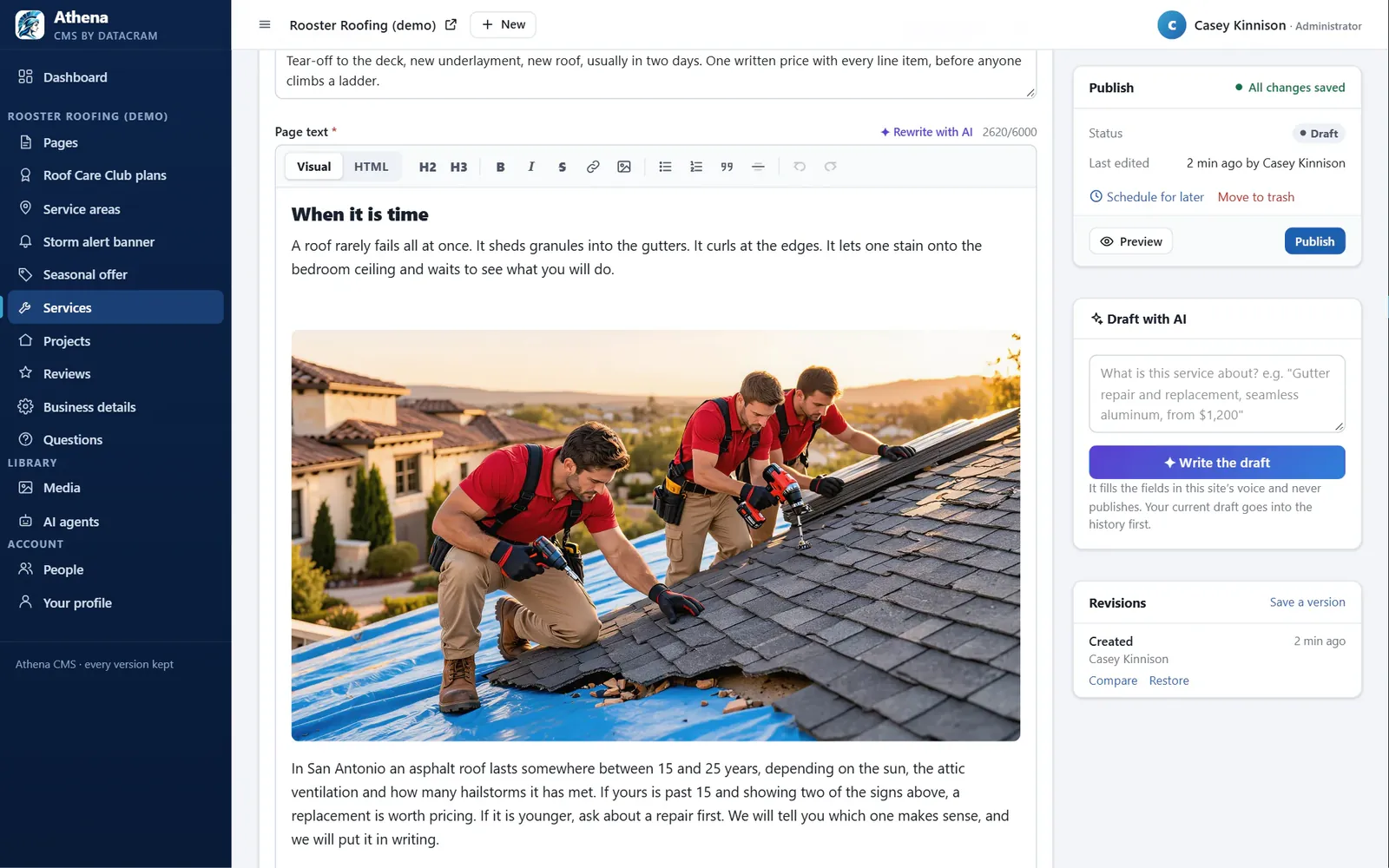 Athena CMS (DataCram): Screen 2 of 6