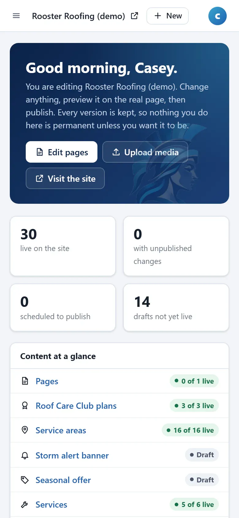 Athena CMS (DataCram): Screen 6 of 6