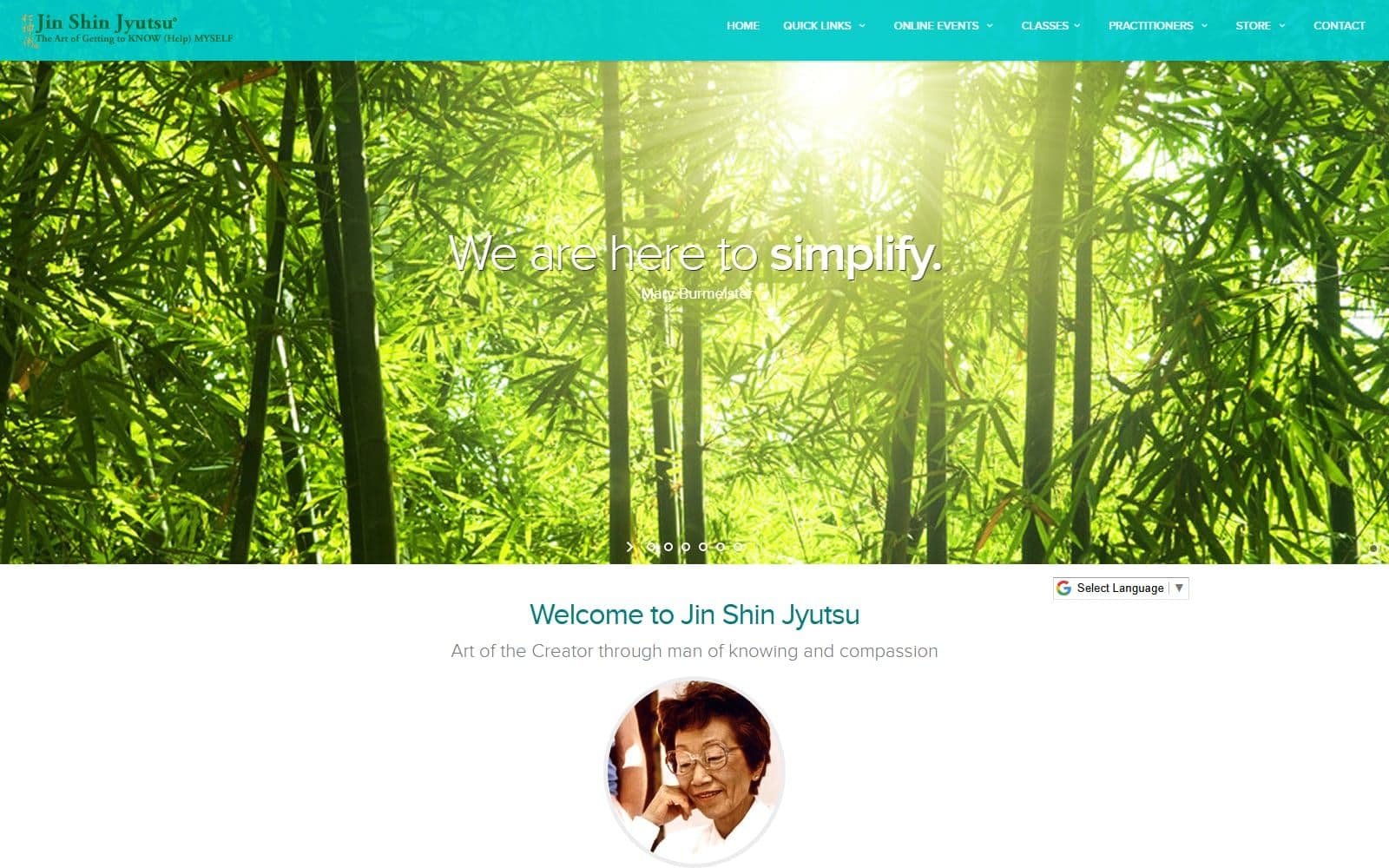 Jin Shin Jyutsu website screenshot