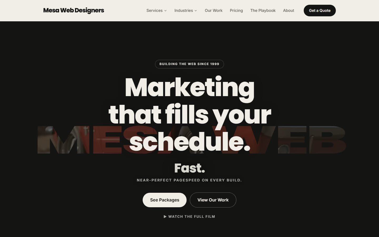 Mesa Web Designers website screenshot