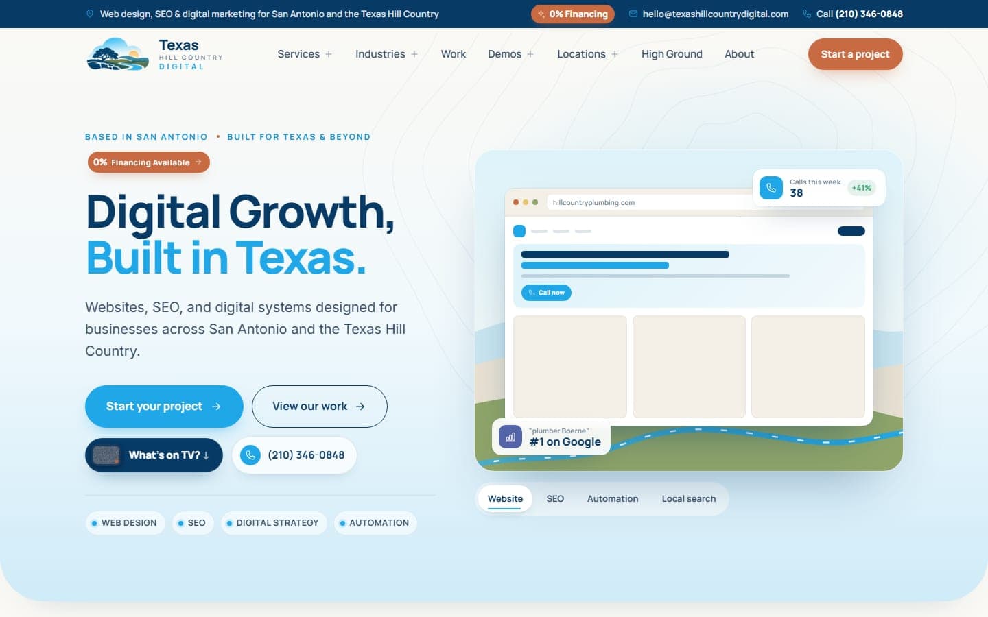 Texas Hill Country Digital website screenshot